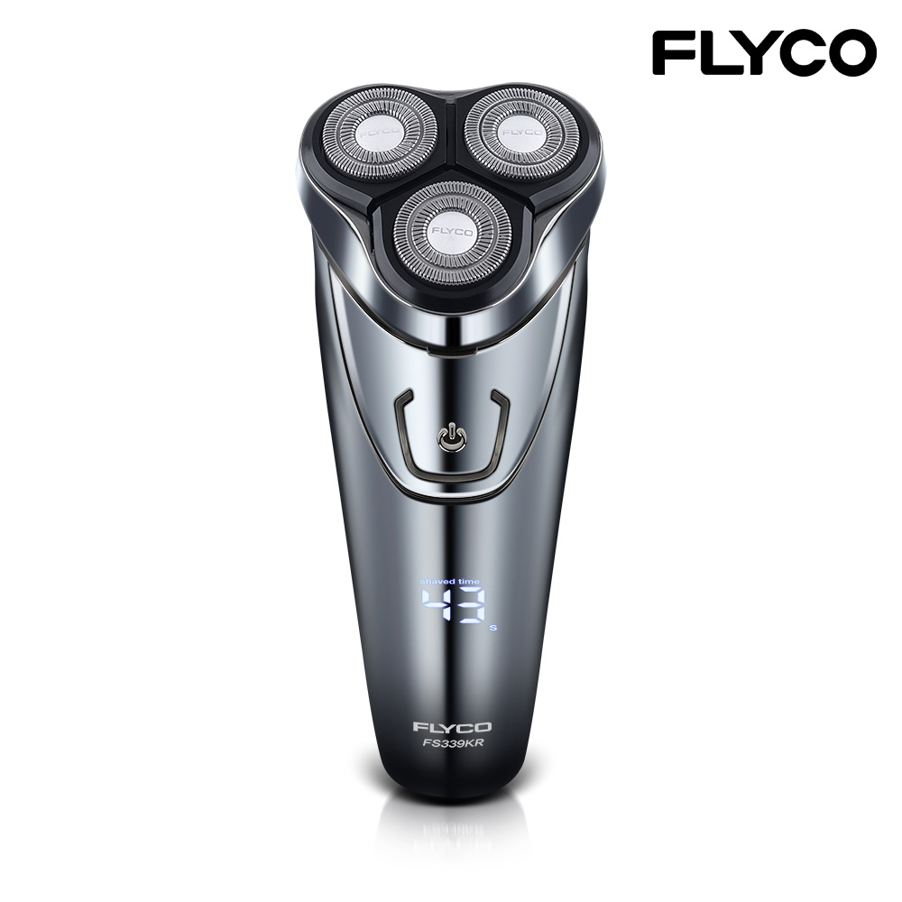 [플라이코] IPX7 휴대용 방수 건식 습식 충전식 전기면도기 FS339KR