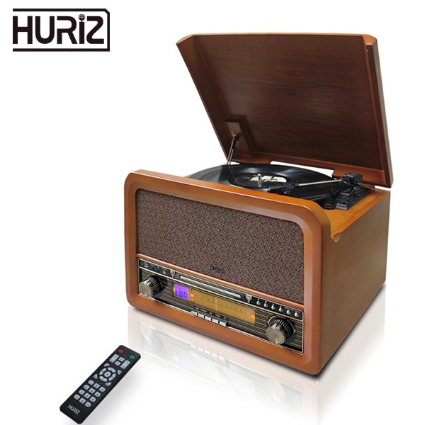 [휴라이즈] HR-TS200 올인원 Sound System (턴테이블+CD+블루투스+라디오+AUX+USB+무선리모컨) 이미지