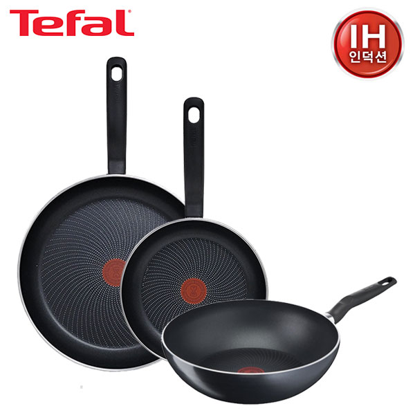 [테팔] 퍼펙트 쿠킹 다크 인덕션 프라이팬 24cm+32cm+멀티팬 28cm