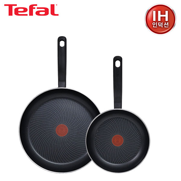 [테팔] 퍼펙트 쿠킹 다크 인덕션 프라이팬 24cm+32cm