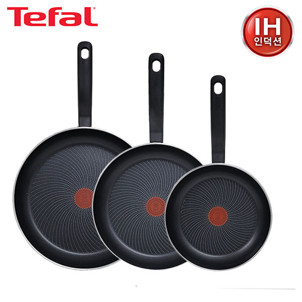 [테팔] 퍼펙트 쿠킹 다크 인덕션 프라이팬 24cm+28cm+32cm