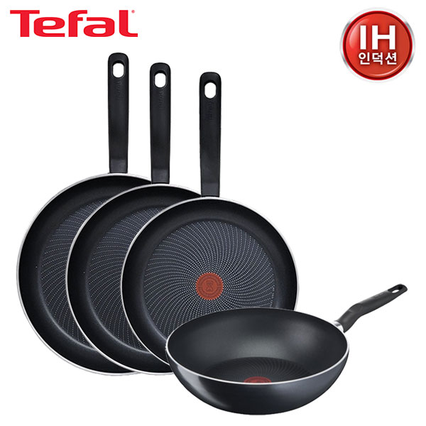 [테팔] 퍼펙트 쿠킹 다크 인덕션 프라이팬 28cm+30cm+32cm+멀티팬 28cm