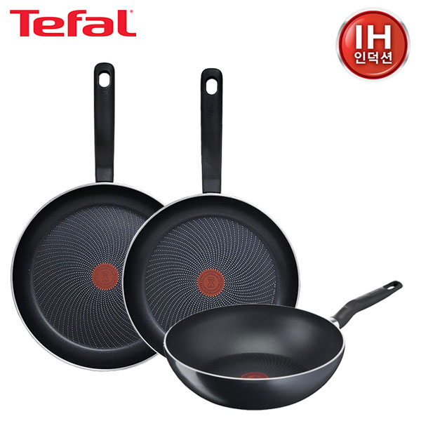[테팔] 퍼펙트 쿠킹 다크 인덕션 프라이팬 28cm+30cm+멀티팬 28cm