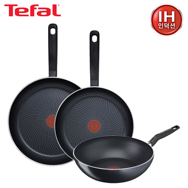 [테팔] 퍼펙트 쿠킹 다크 인덕션 프라이팬 28cm+32cm+멀티팬 28cm