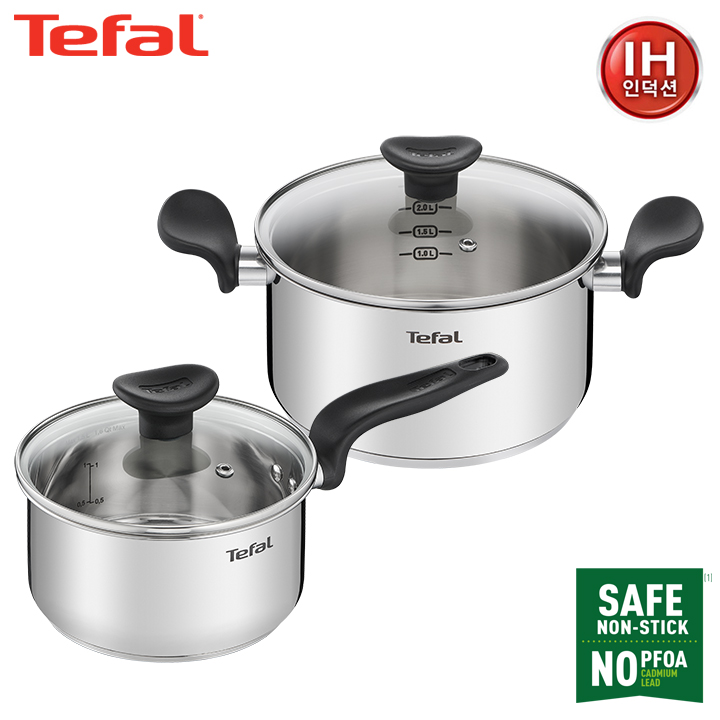인덕션 SS G6 프리즘 냄비 2P 세트(편수16+양수20) TFC-IPS6P0